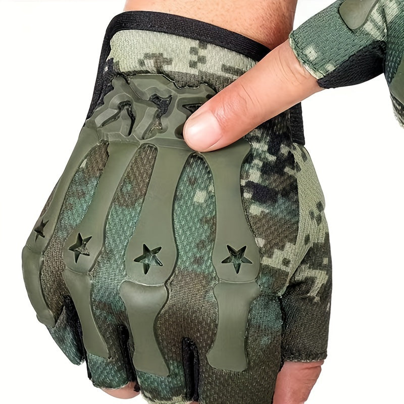 Men's Half Finger Cycling Gloves Outdoor Sports Fitness Non Slip