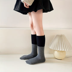 Girls Kids Casual Plain Socks Breathable Comfy Socks
