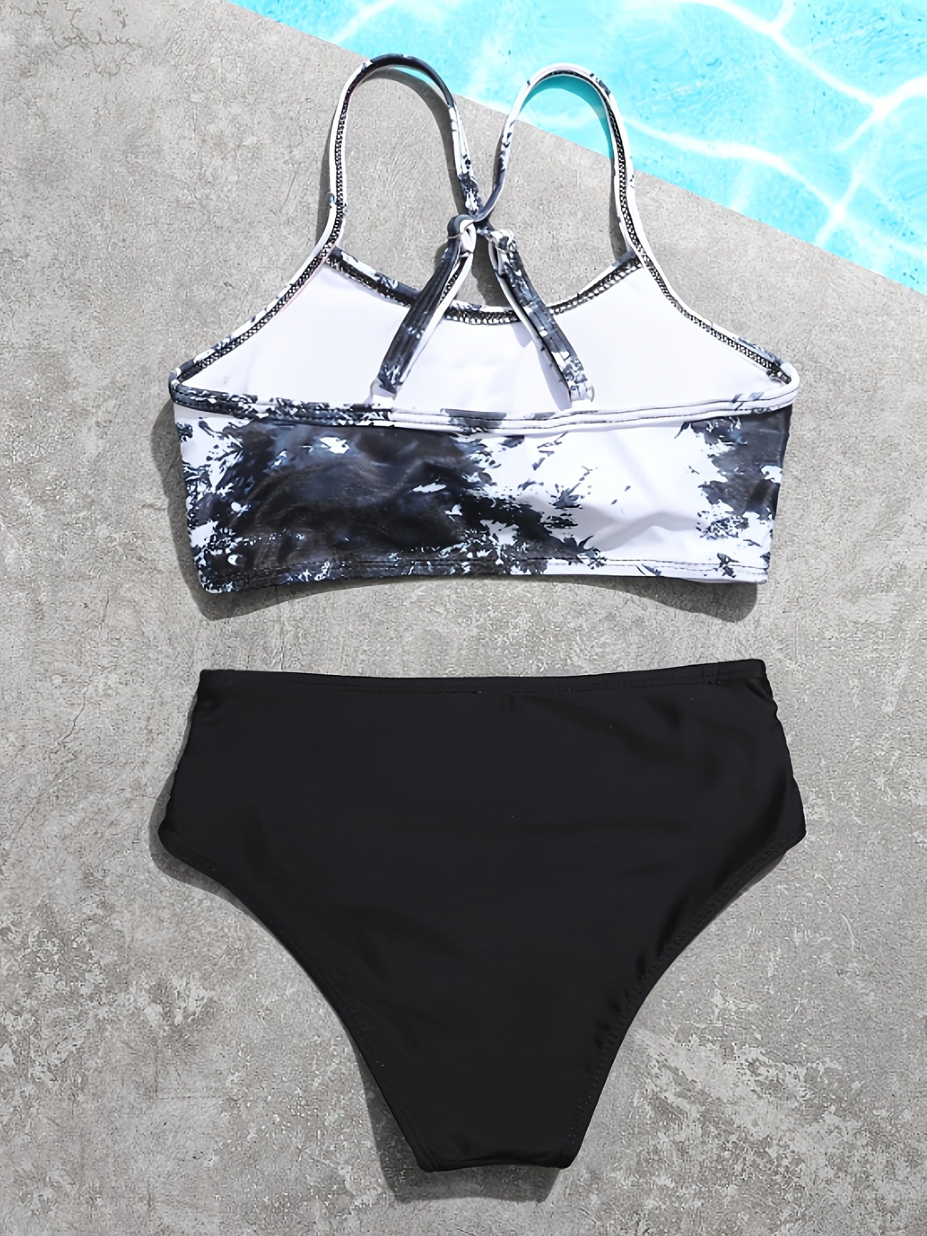 Tie Dye 2pcs Bikin Sets Girls Top Briefs Set Perfect For Summer
