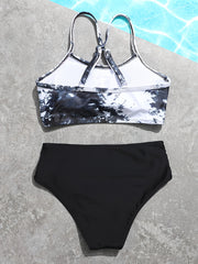 Tie Dye 2pcs Bikin Sets Girls Top Briefs Set Perfect For Summer