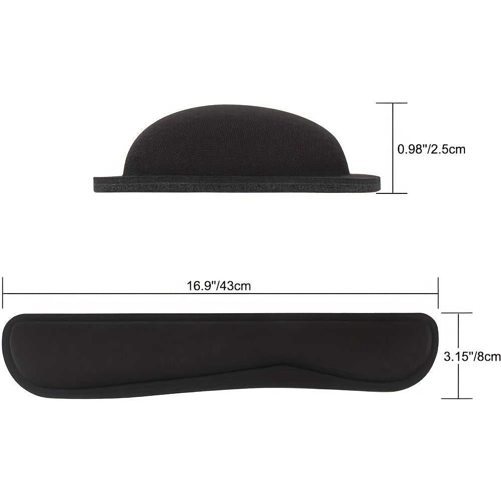Cleanable PU Leather Keyboard Wrist Rest Pad Memory Foam Support