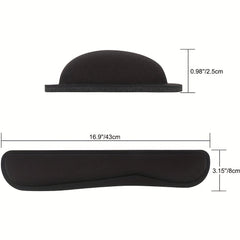 Cleanable PU Leather Keyboard Wrist Rest Pad Memory Foam Support