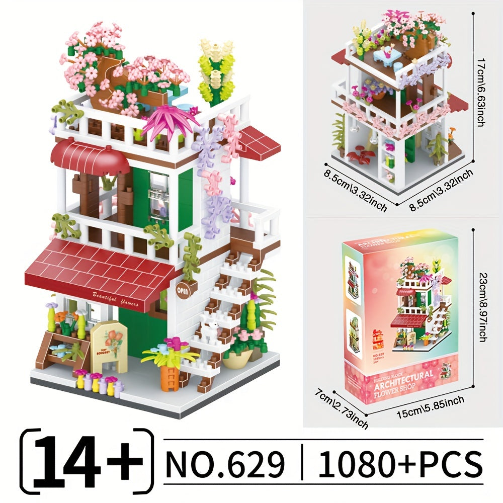 Street View Building Model Creative Blocks Ornaments Decoration