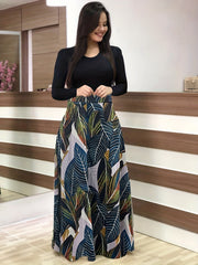 Floral Print Long Sleeve Dress for Women