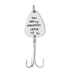 1pc 2g Text Sequins Fishing Hook With Love Fishing More Love You