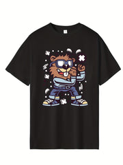 Men's Cartoon Print Hip Pop T-shirt