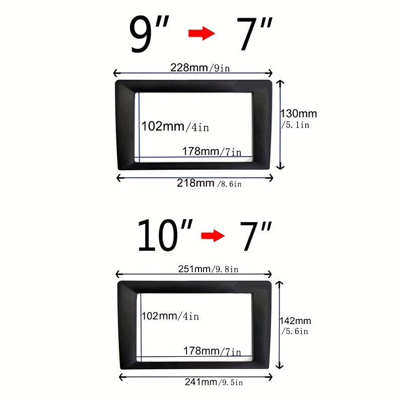 2 DIN Frame Panel Mounts for Car Models Radio Android System