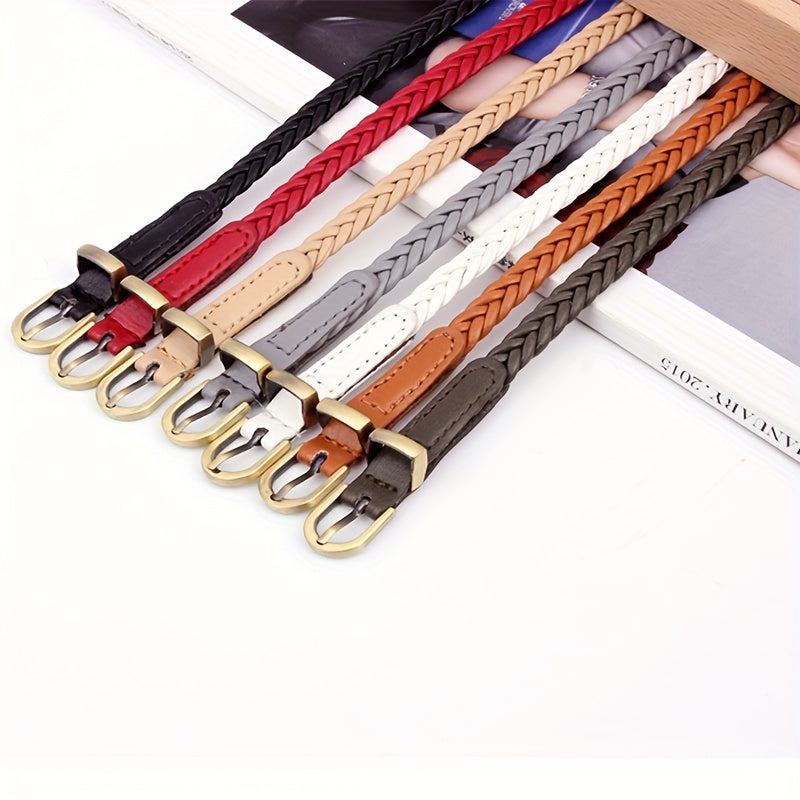Vintage Braided Belt Casual Jeans Pants Dress Waist Belt