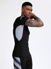2pcs Men's Quick Dry Sports T Shirts Compression & Moisture Wicking