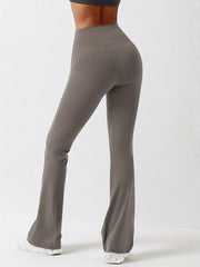 Tummy Control Butt Lifting Flare Pants Quick Drying Sports Boot Cut Pants