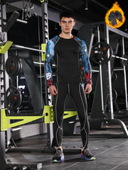 Men's Compression Set: T shirt & Leggings for Gym Workout Running