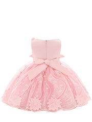 Girls Mesh Princess Dress Formal Dress For Wedding Flower Kids Christmas