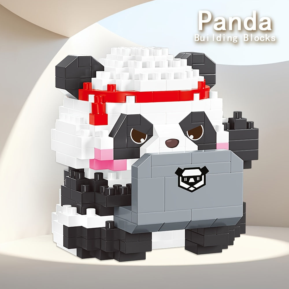 Panda Building Blocks DIY Animal Model Assembled Buillding Block Toys