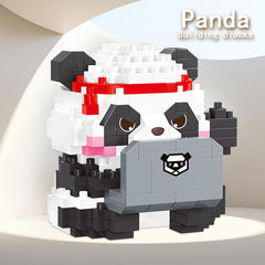 Panda Building Blocks DIY Animal Model Assembled Buillding Block Toys