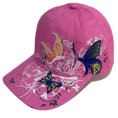 Embroidered Butterfly Baseball Cap Outdoor Casual Style