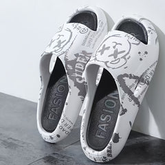 Women's Cartoon House Slippers Open Toe Bathroom Slides