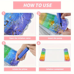 Sequin Gradient Hammock Inflatable Water Float PVC Pool Float