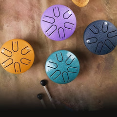 Steel Tongue Drum 7 62 Cm 6 Notes Hand Percussion Instrument Portable Saucer