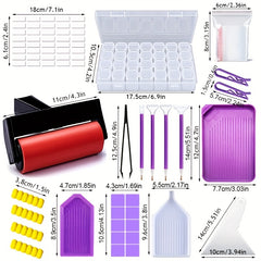 DIY Diamond Painting Kits Set Rhinestone Art Pen Tray Roller Storage Box Tools