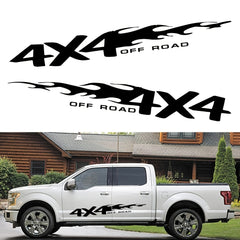 2PCS 4x4 Off Road Fire Totems Stripe Vinyl Stickers