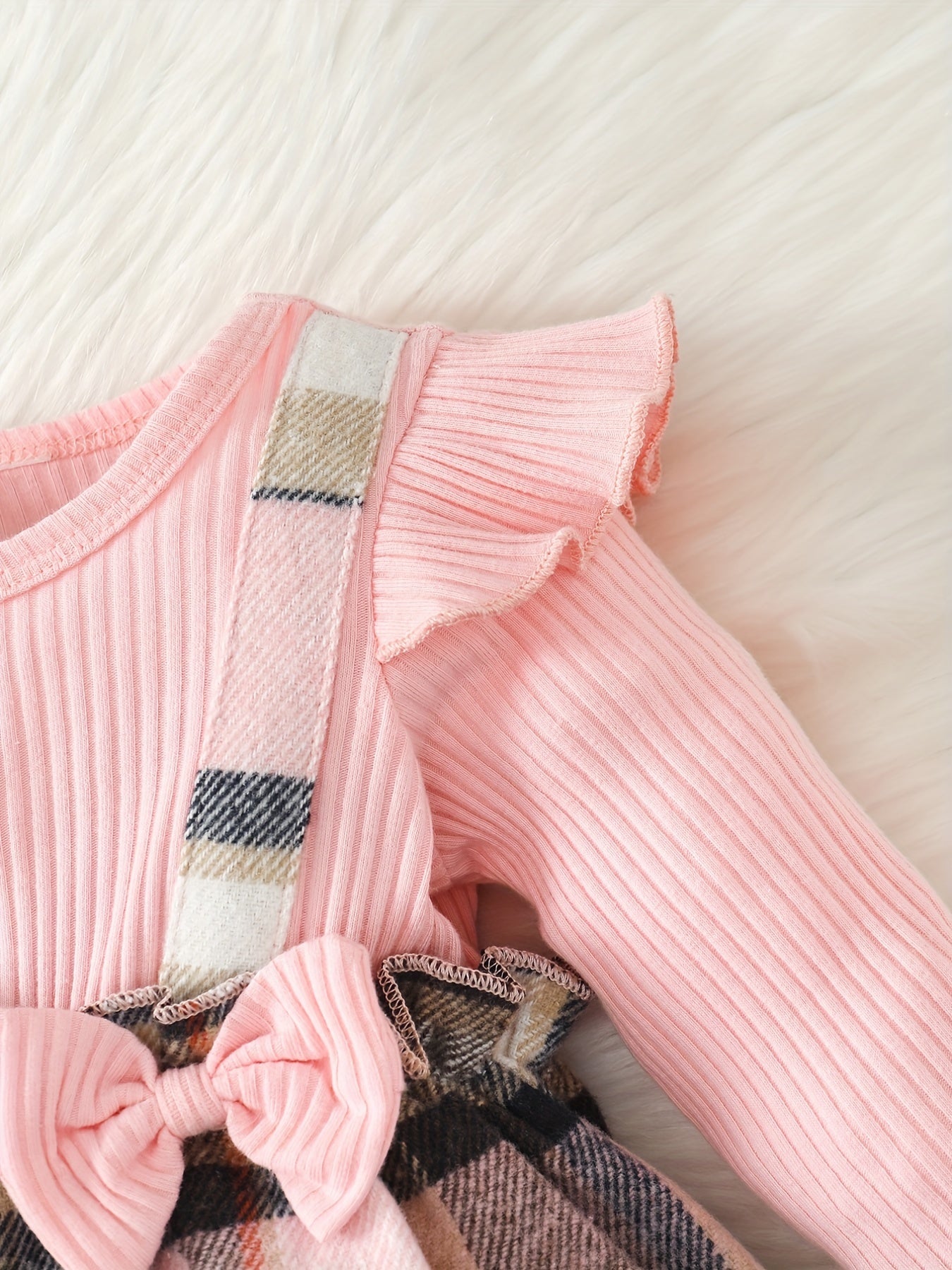 Baby Girl Pink Plaid Flannel Skirt Autumn Winter Gift