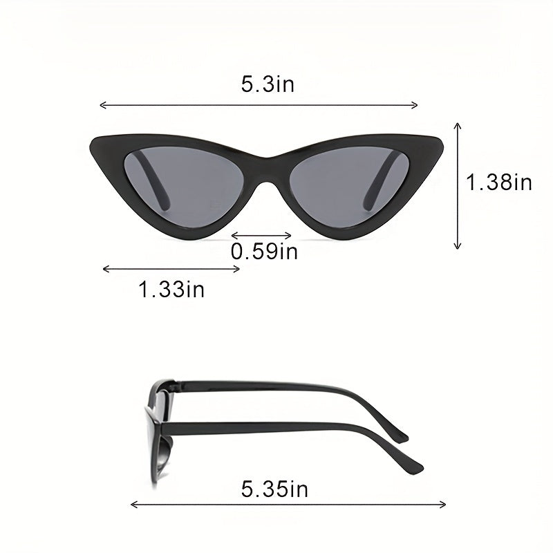 Boho Triangle Sunglasses Cat Eye Shades for Women Girls