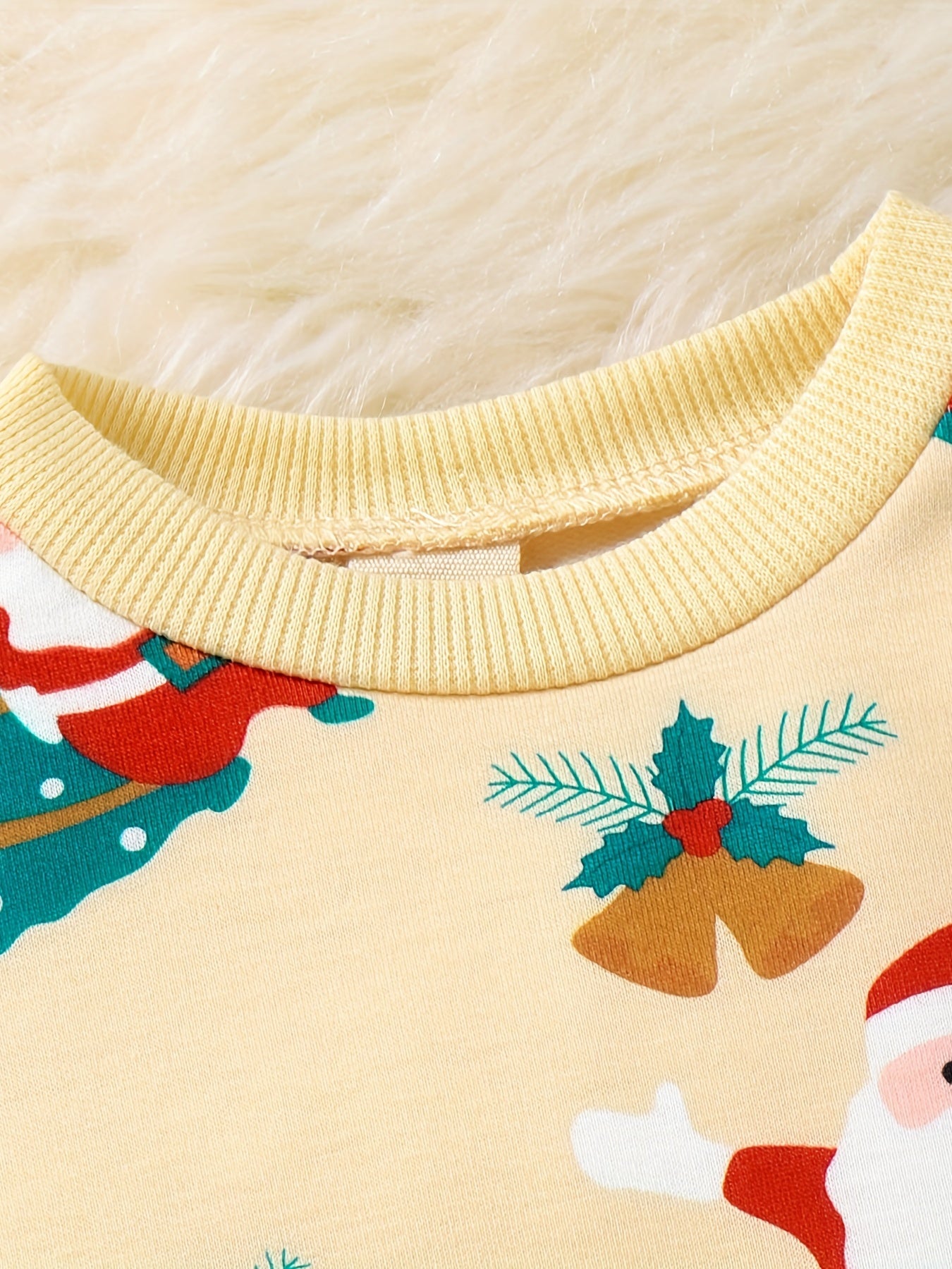 Boys Christmas Set Santa Claus Print Top & Casual Pants