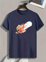 Plane Print Men's Graphic T shirt Casual Tee For Summer
