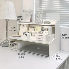 Double Layer Heightening Storage Rack for Office and Dorm