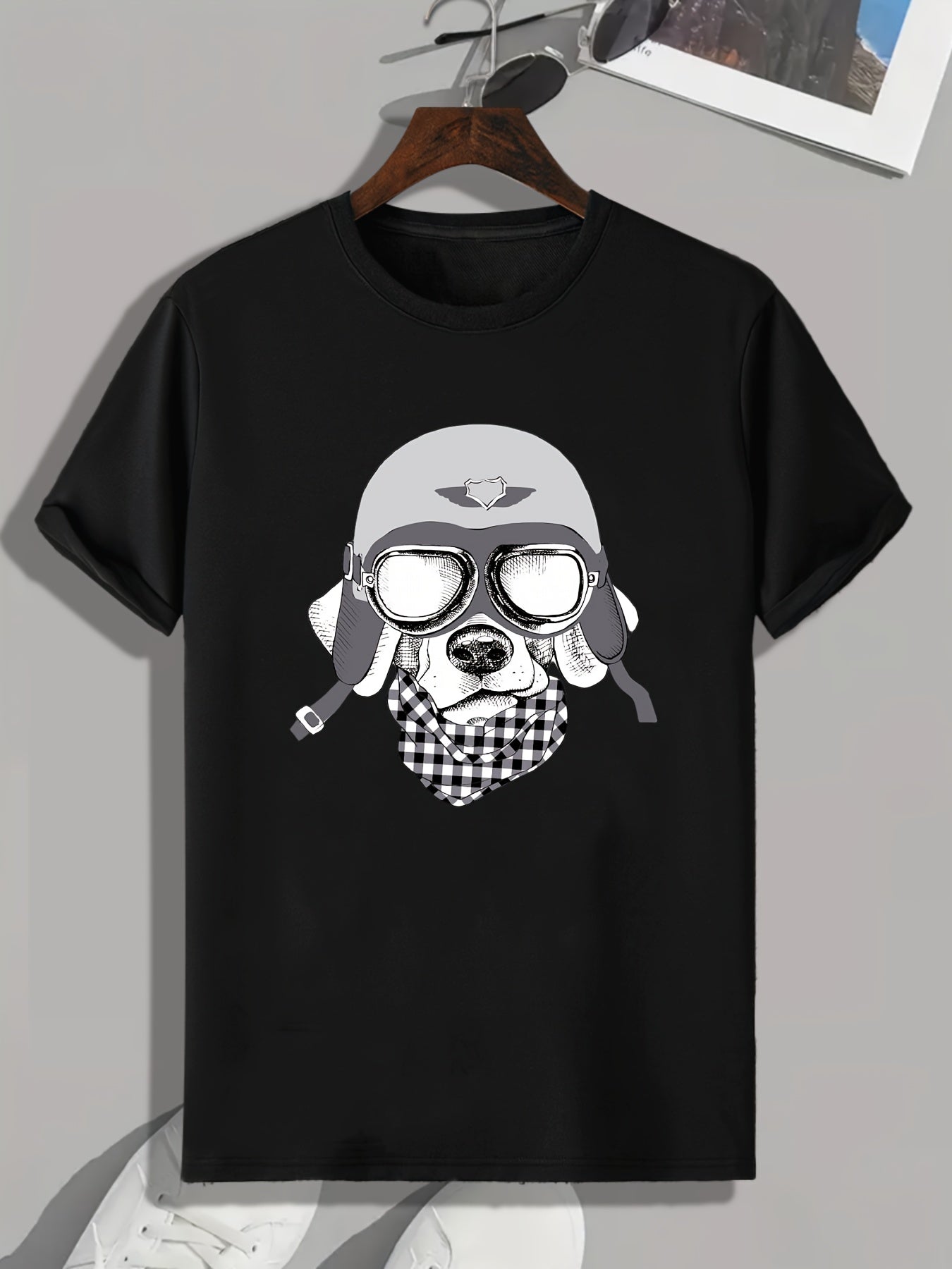Dog Print Men's Graphic T shirt Casual Comfy Tees For Summer