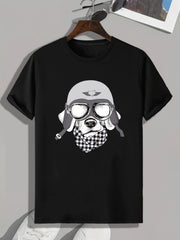 Dog Print Men's Graphic T shirt Casual Comfy Tees For Summer