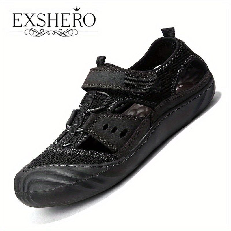 Men's Leather Non-slip Sandals Quick Dry Beach Shoes