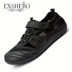 Men's Leather Non-slip Sandals Quick Dry Beach Shoes