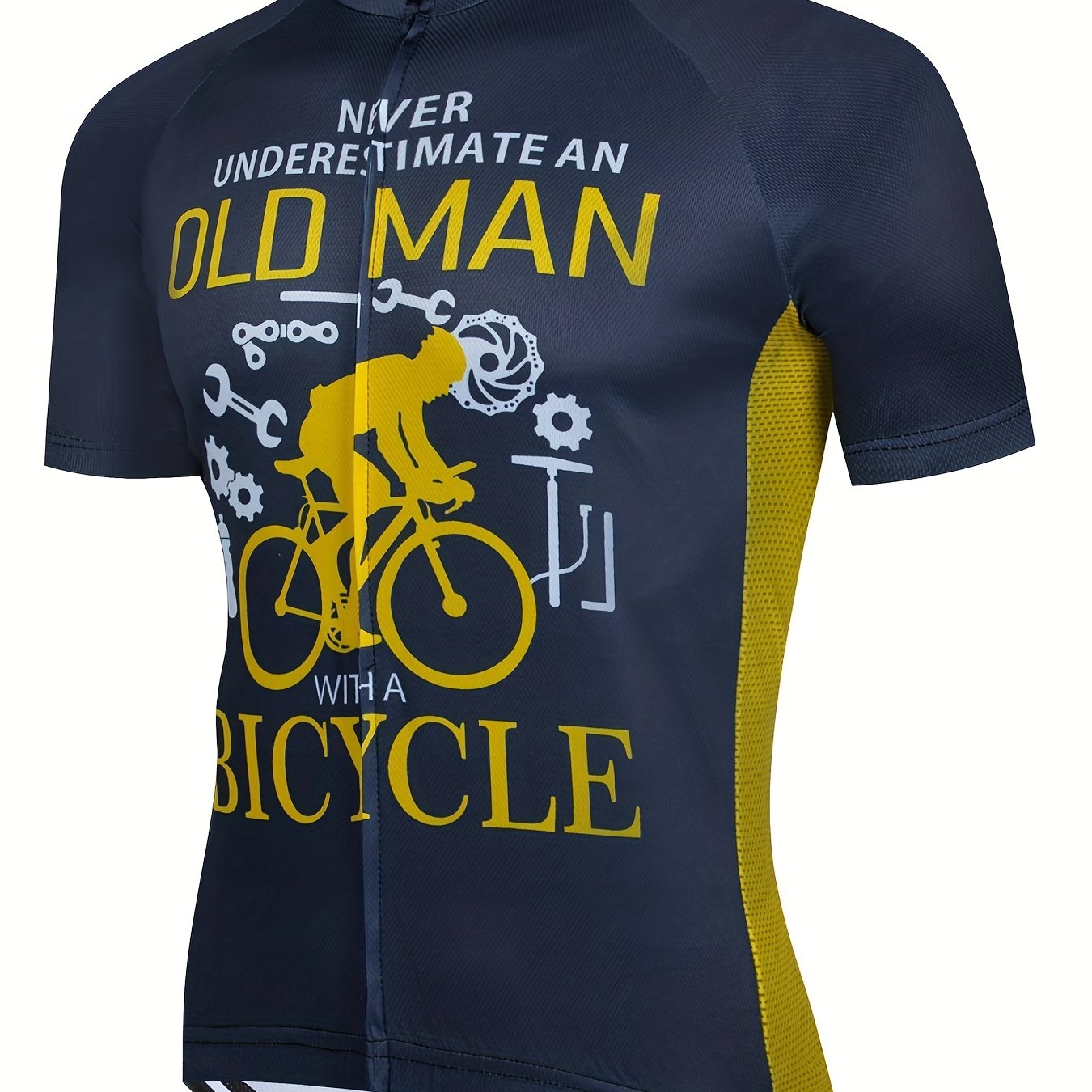 Men's Slogan Print Cycling Jersey Quick Dry Bicycle Suit