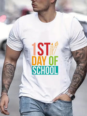 Back To School Men's Graphic Crew Neck Active T-shirt