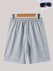 Koi Fish Pattern Comfy Active Shorts Men's Casual Stretch Drawstring Shorts