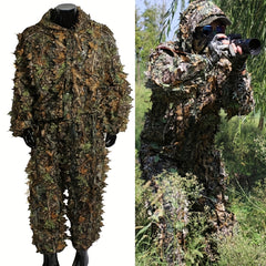 3D Leafy Camouflage Ghillie Suit for Turkey Hunting & Halloween