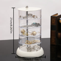 Transparent Rotating Jewelry Storage Box