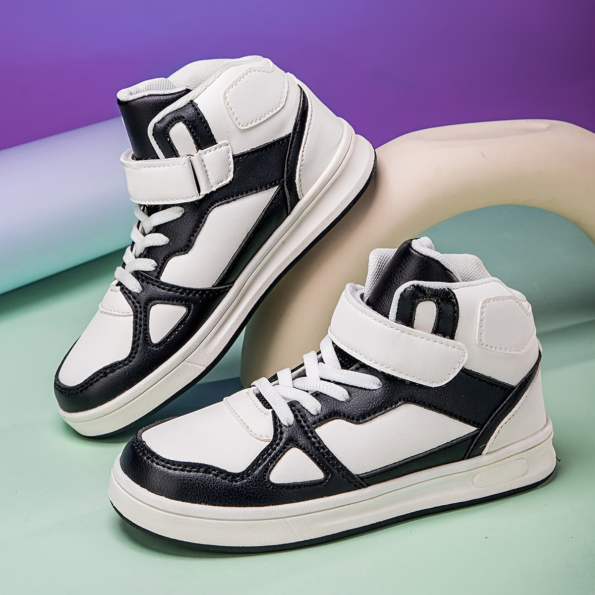 Women's Faux Leather Plush Lined Thermal High Top Sneakers