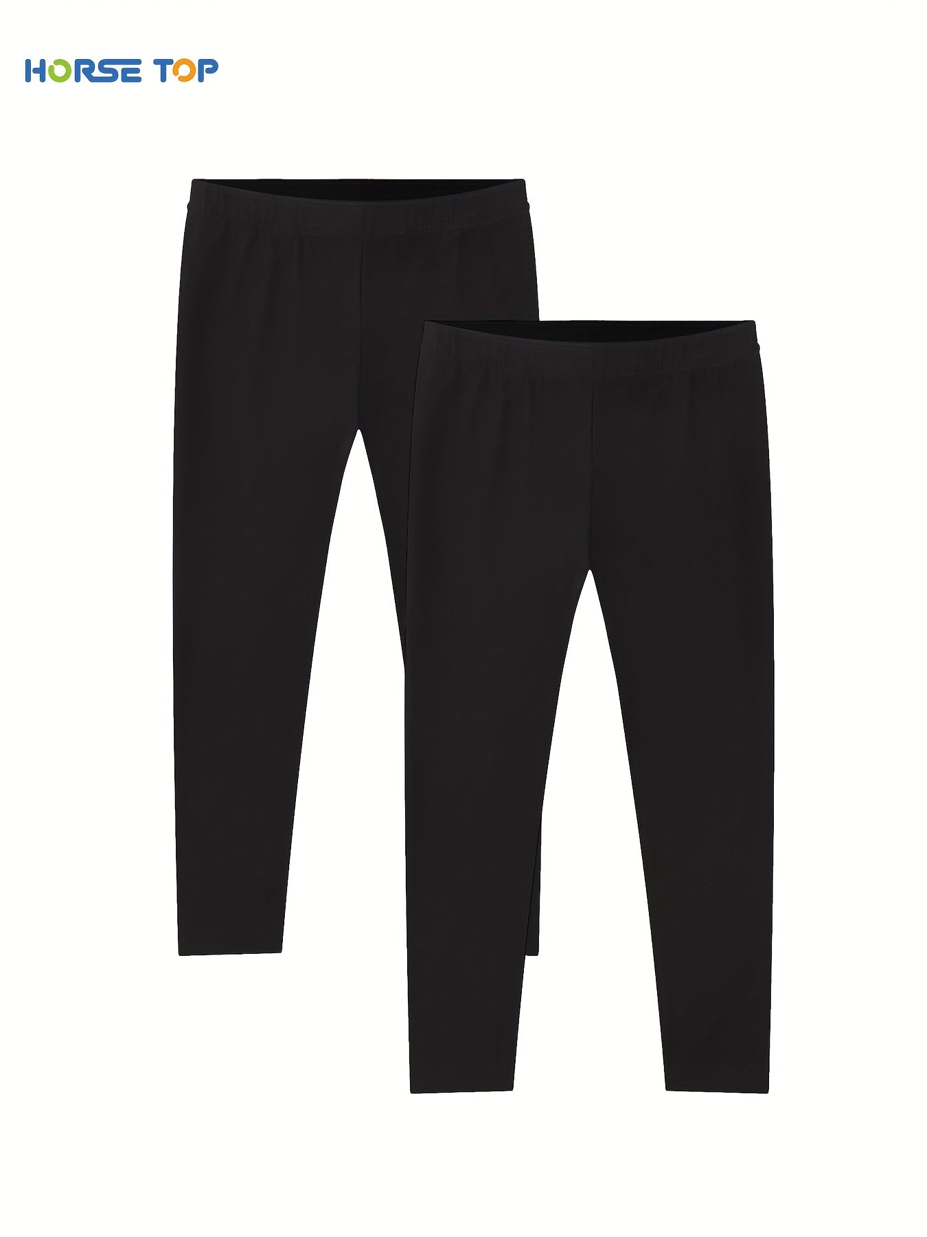2pcs Girls Stretch Soft Leggings Solid Pants Kids Spring Summer Clothes
