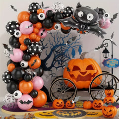 Halloween Bat Balloon Chain Halloween Party Decoration Kit