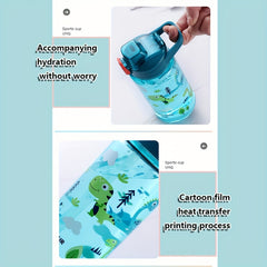 600ml Cartoon Sport Water Bottle for Outdoor Activities