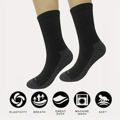 Men's Mid Crew Sport Socks - Sweat Absorbing Comfy Breathable Socks