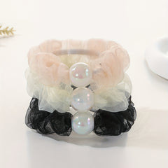 3pcs Faux Pearl Hair Ties Hair Bands for Girls