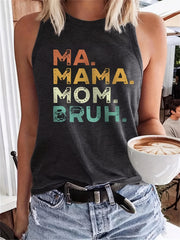 Sleeveless Letter Print Tank Top for Women