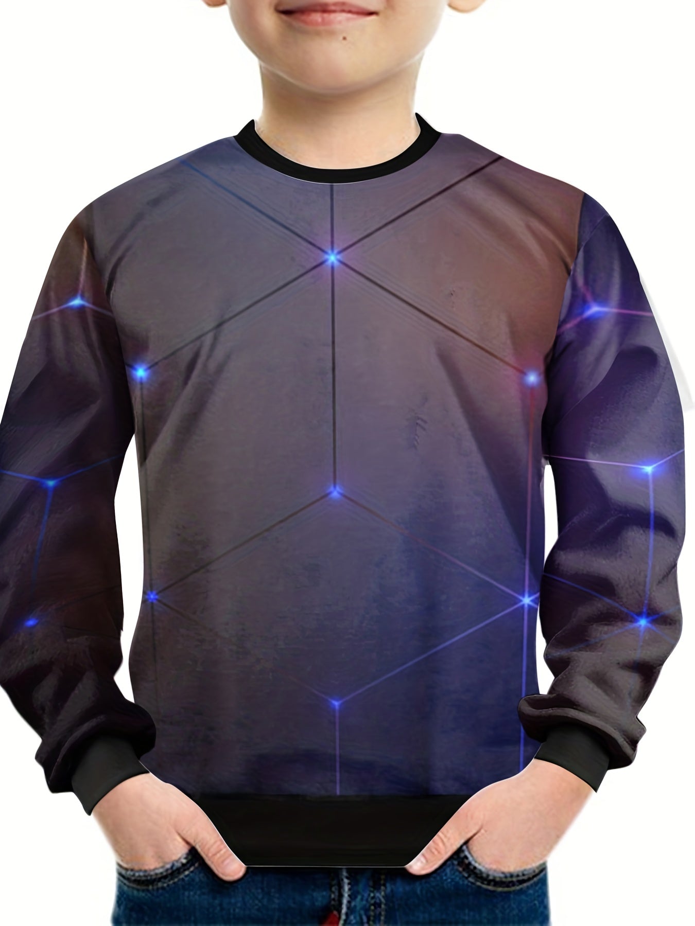 Teens Luminous Spots Sweatshirt 3D Print Pullover
