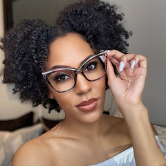 Oversized Clear Lens Glasses For Women Men Cat Eye Eyeglasses