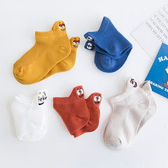 5 Pairs Boys Cartoon Casual Ankle Socks for Kids