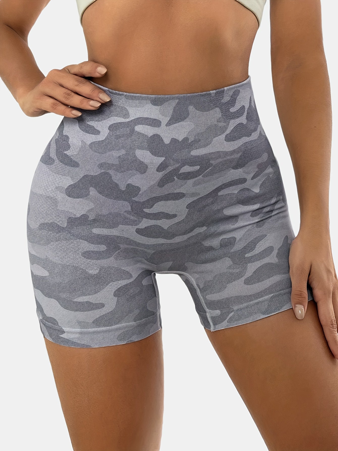 Camouflage Yoga Shorts High Stretch Hip Lift Fitness Activewear