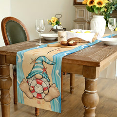 Sea Gnome Summer Table Runner Rustic Holiday Kitchen Decor 33.02x